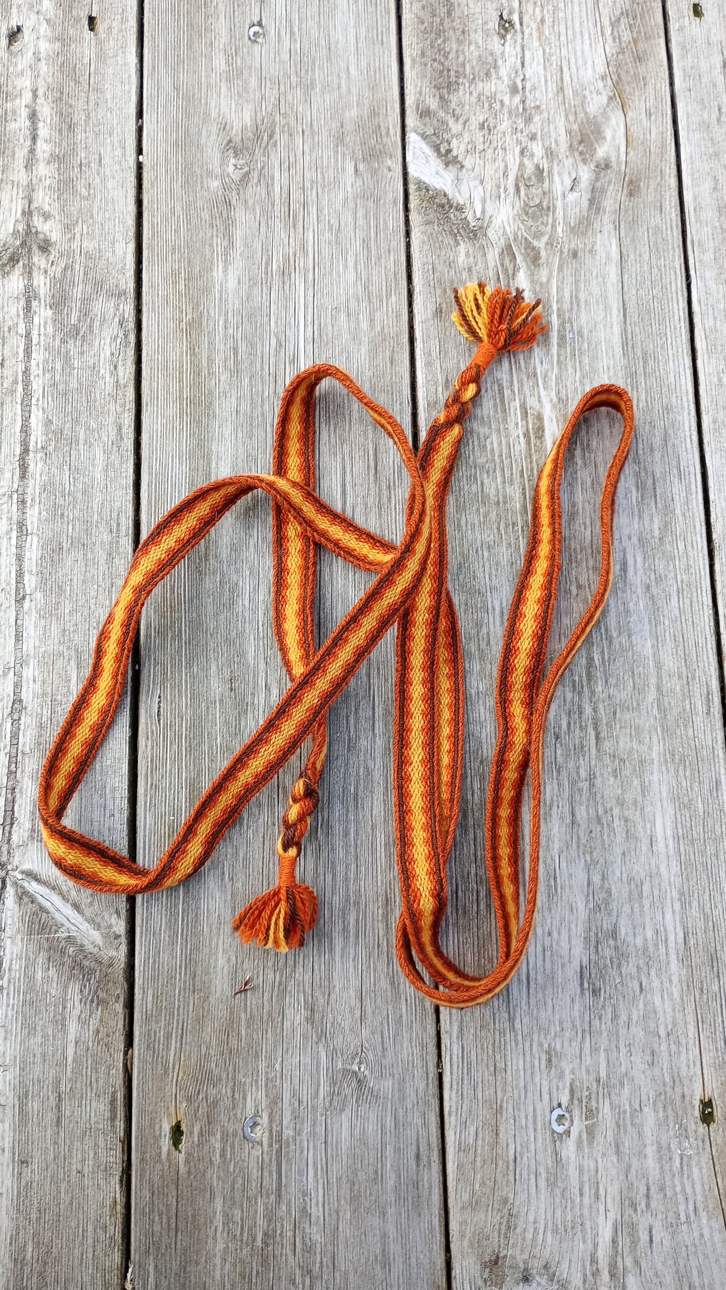 Latvian style belt in autumn colours