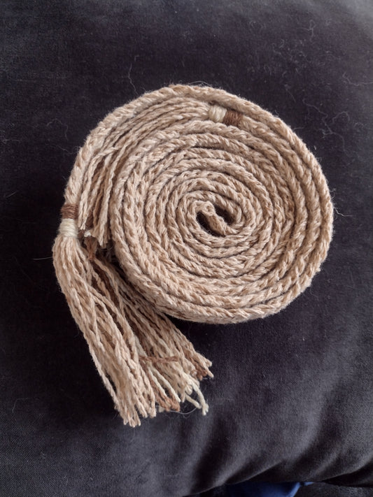 Rustic belt in beige and brown
