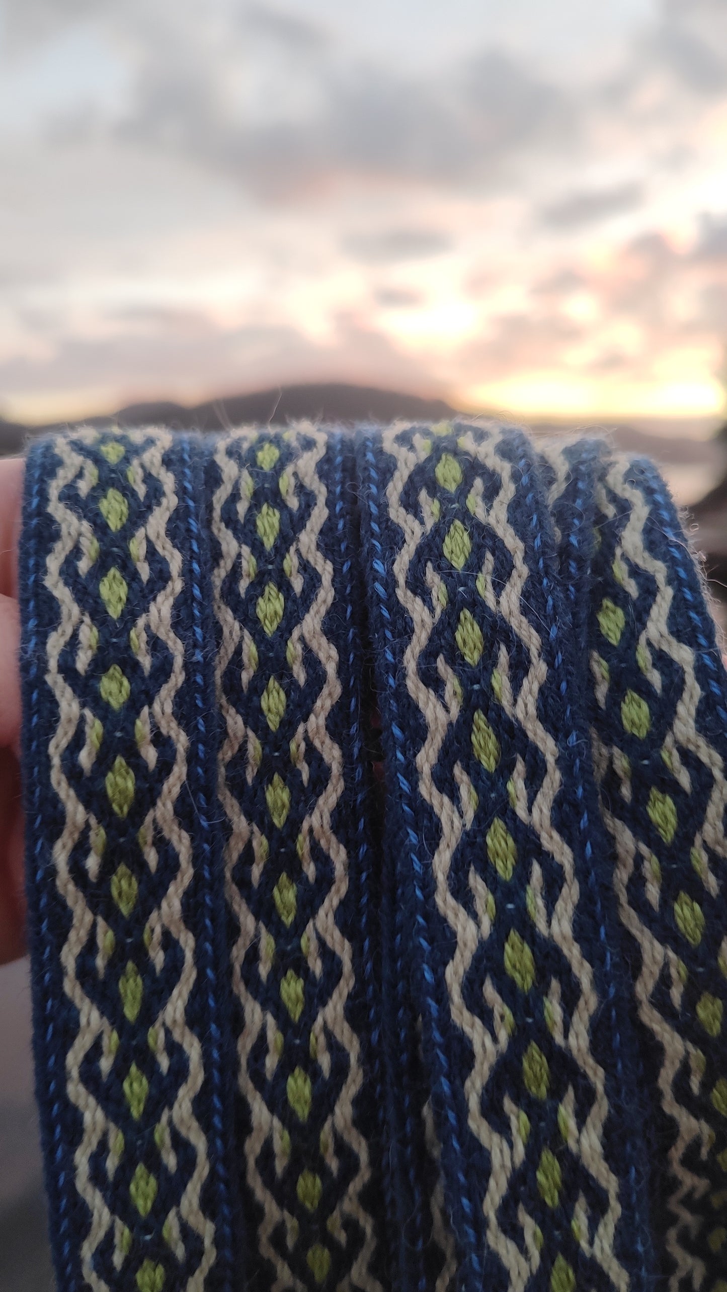 Belt with Finnish Iron Age ''bee feet'' pattern