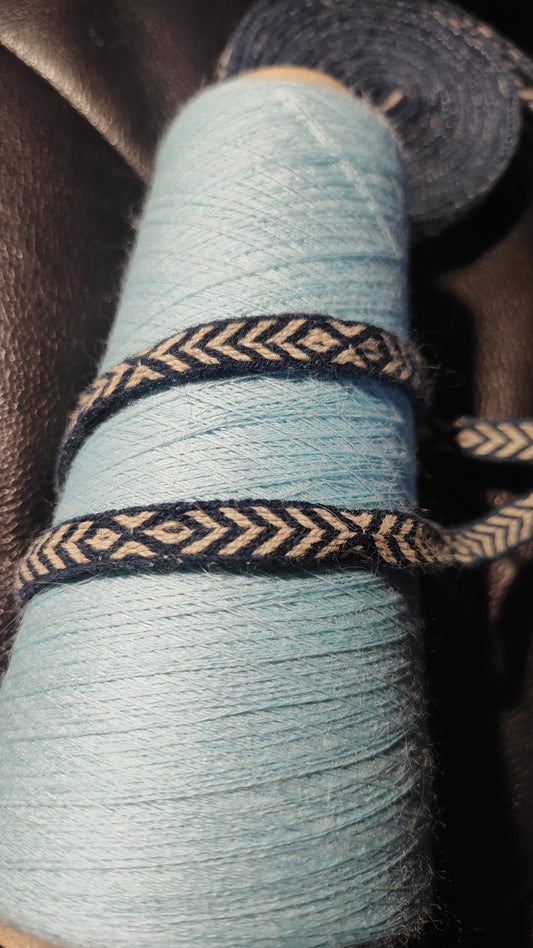 Reconstruction of 9-10th century Viking tablet woven trim from Kaupang