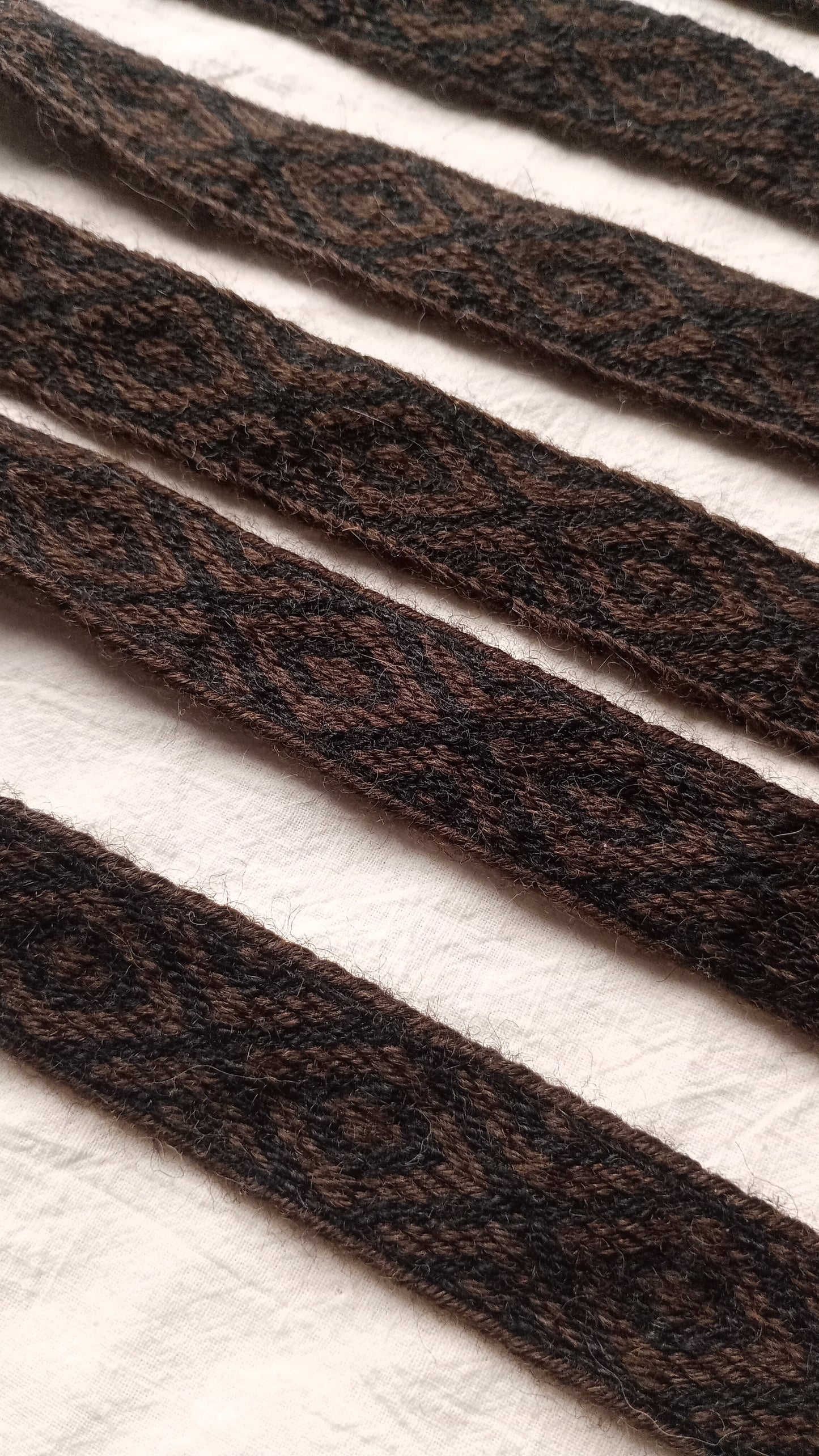Extra long black and brown belt with diamonds