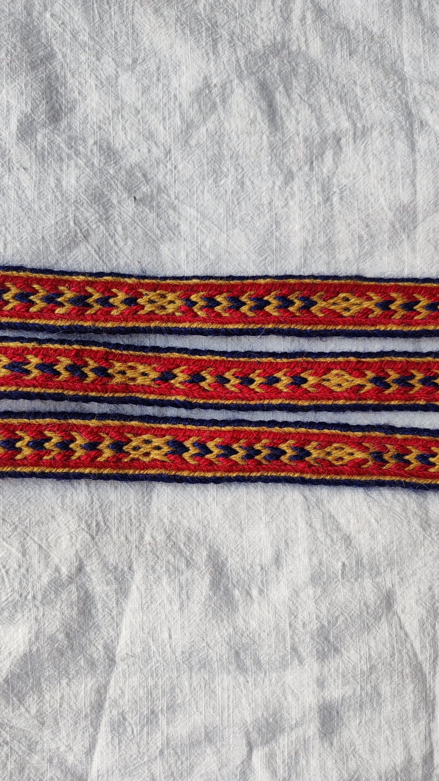 Tablet woven belt based on medieval band from Zasinas, Lithuania