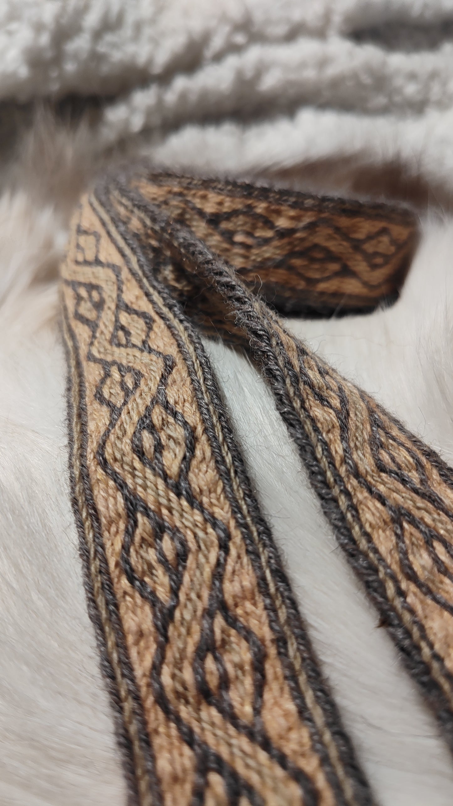 Belt in shades of orange and brown (Birka inspired)