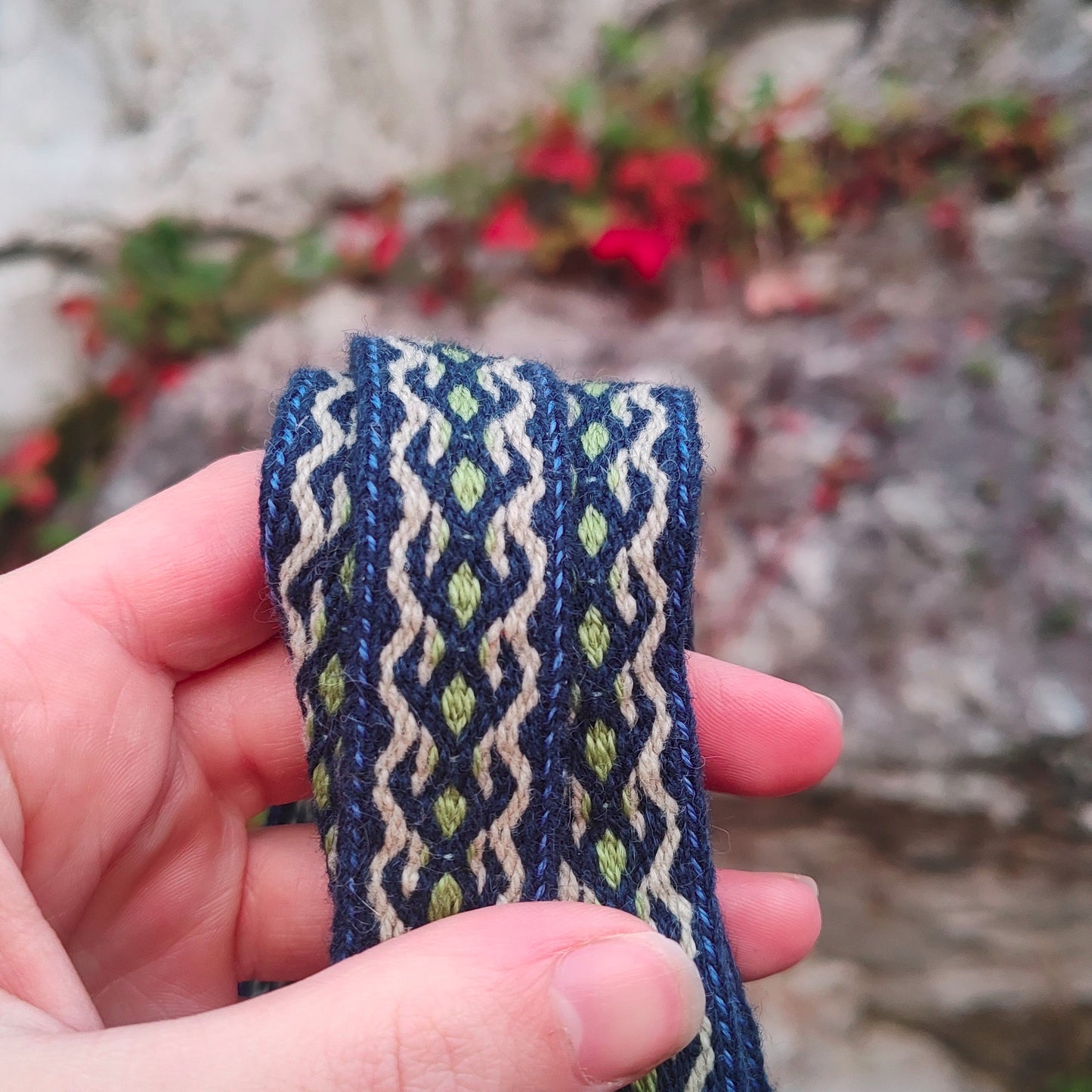 Belt with Finnish Iron Age ''bee feet'' pattern