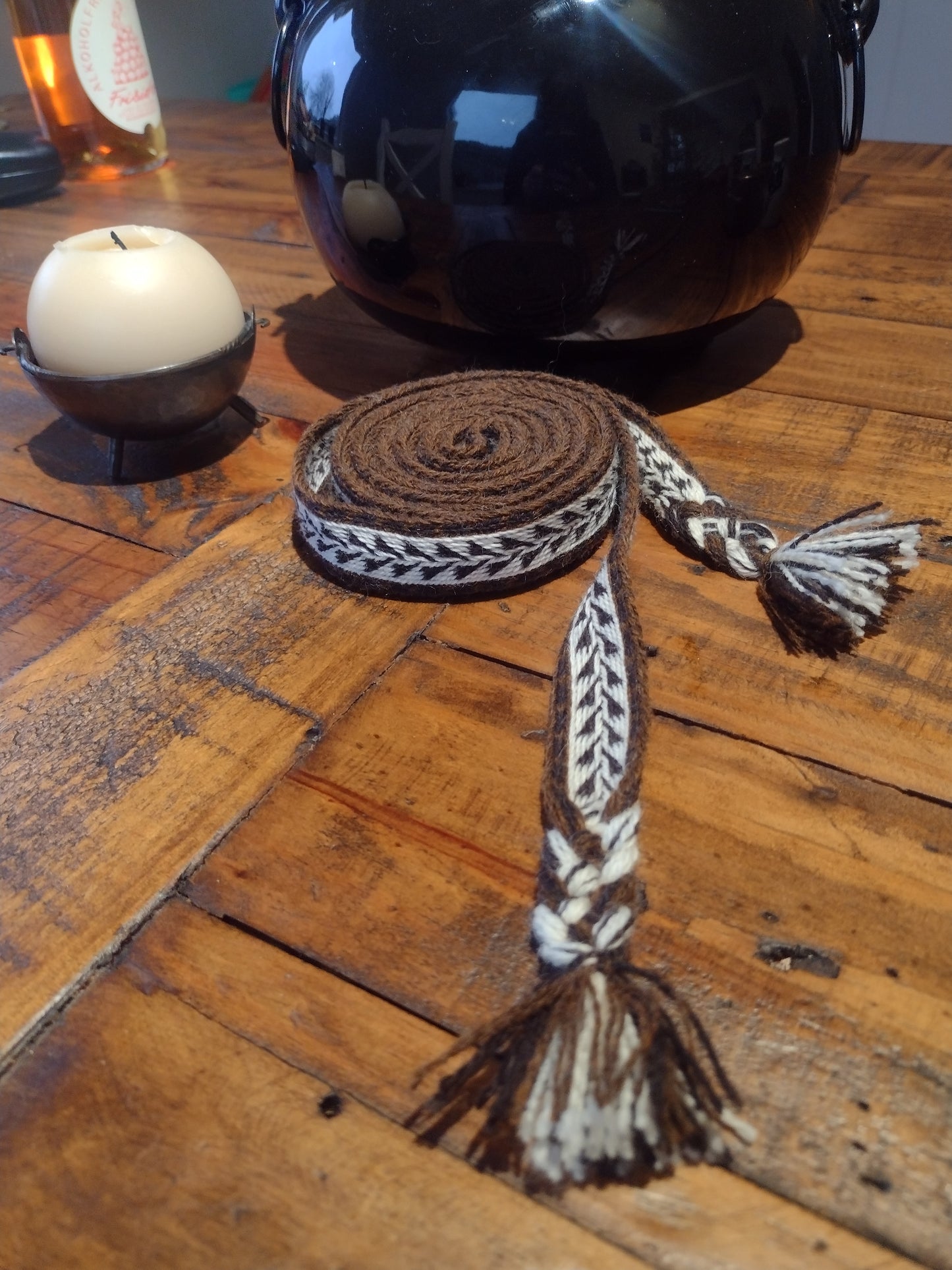 Made to order - Brown and white folk style belt