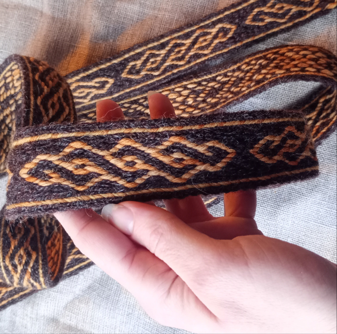 Belt inspired by Birka B12 and B4 in natural colours