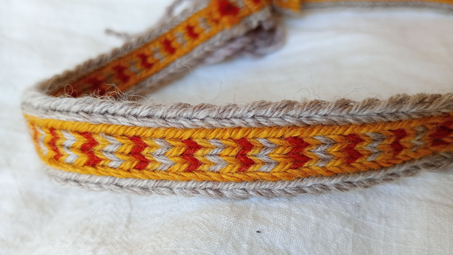 Robust adjustable headband with Gaigovo pattern