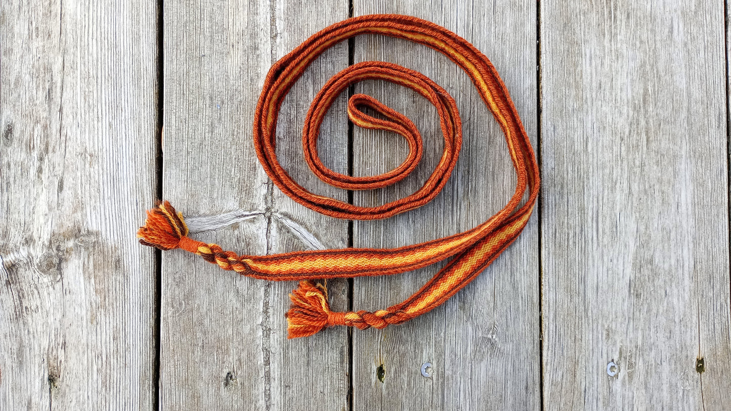 Latvian style belt in autumn colours