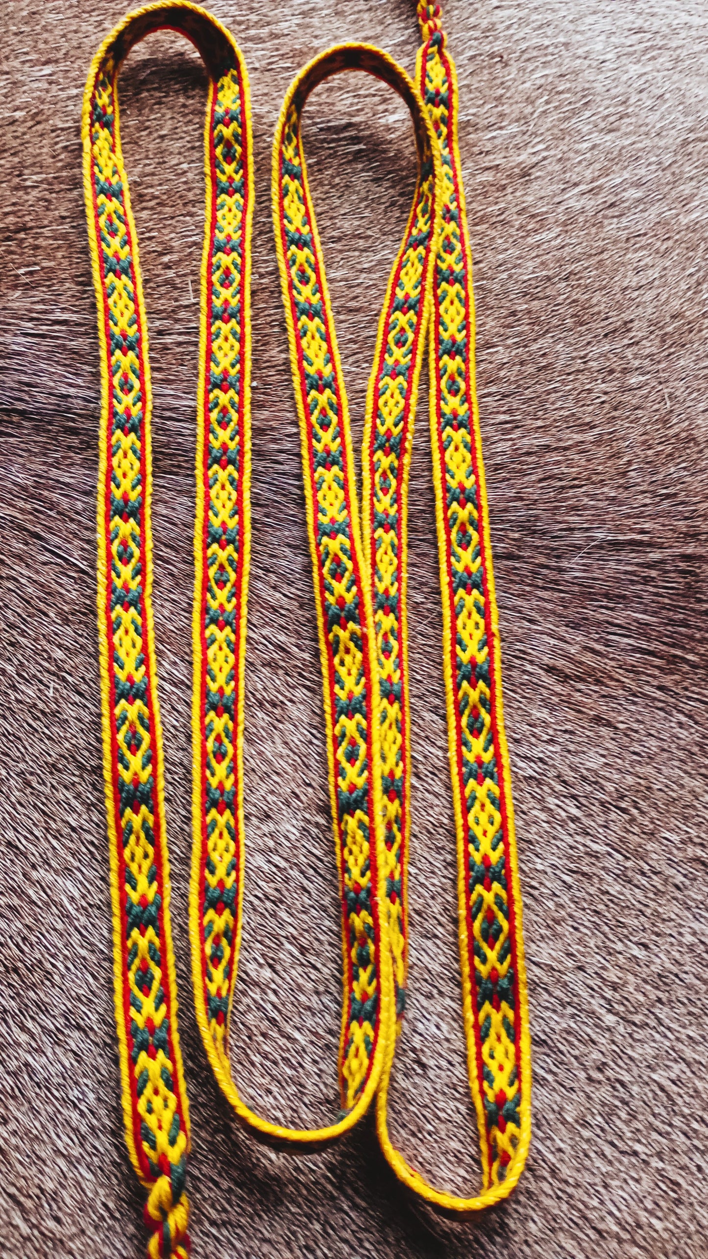 Tablet woven belt based on medieval band from Zasinas, Lithuania