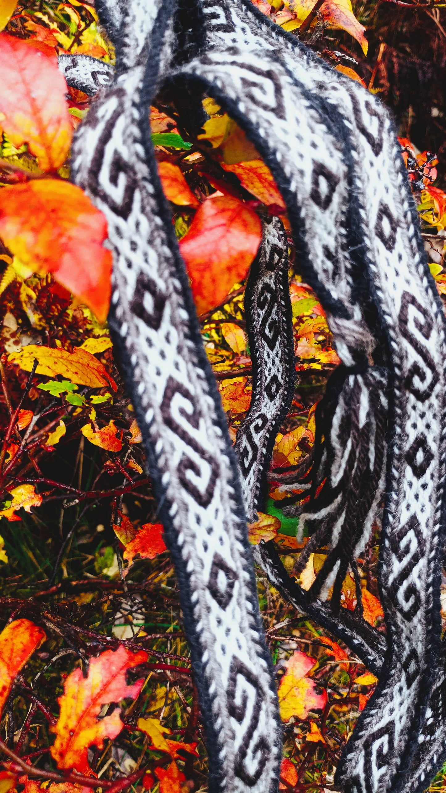 Belt with double spirals in shades of brown