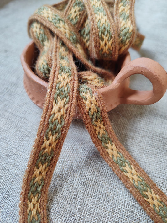 Narrow ⨳ trim (plant dyed yarns)