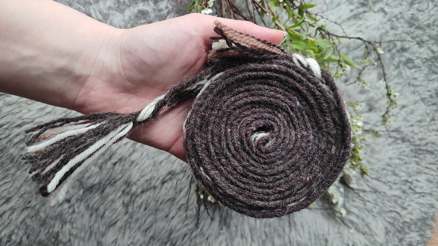 Long band with double dragons in browns
