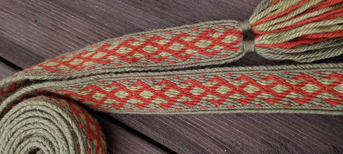 Belt with Finnish Iron Age ''bee feet'' pattern