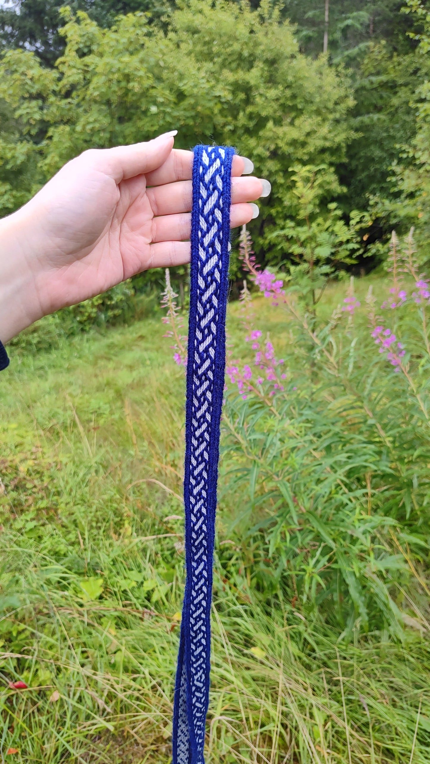 Belt based on Birka B24 in silk and wool