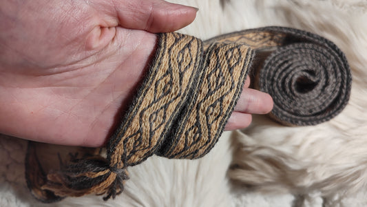 Belt in shades of orange and brown (Birka inspired)