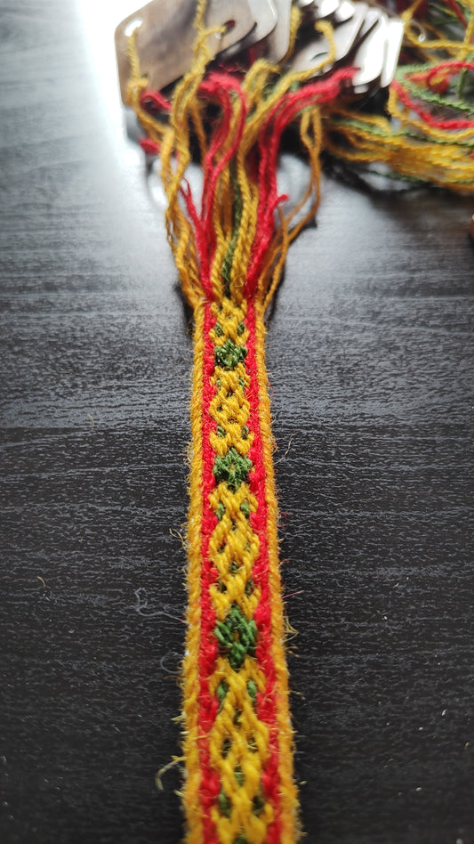 Tablet woven band based on medieval band from Zasinas, Lithuania