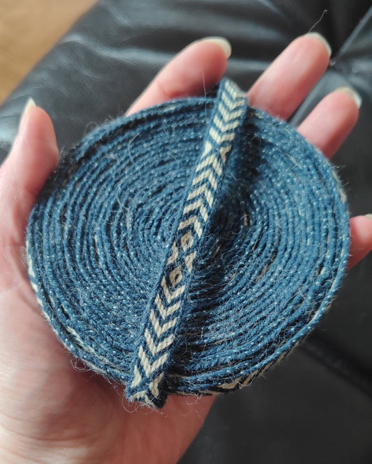 Reconstruction of 9-10th century Viking tablet woven trim from Kaupang