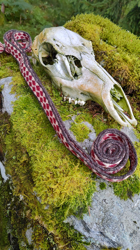 Robust belt with red diamonds