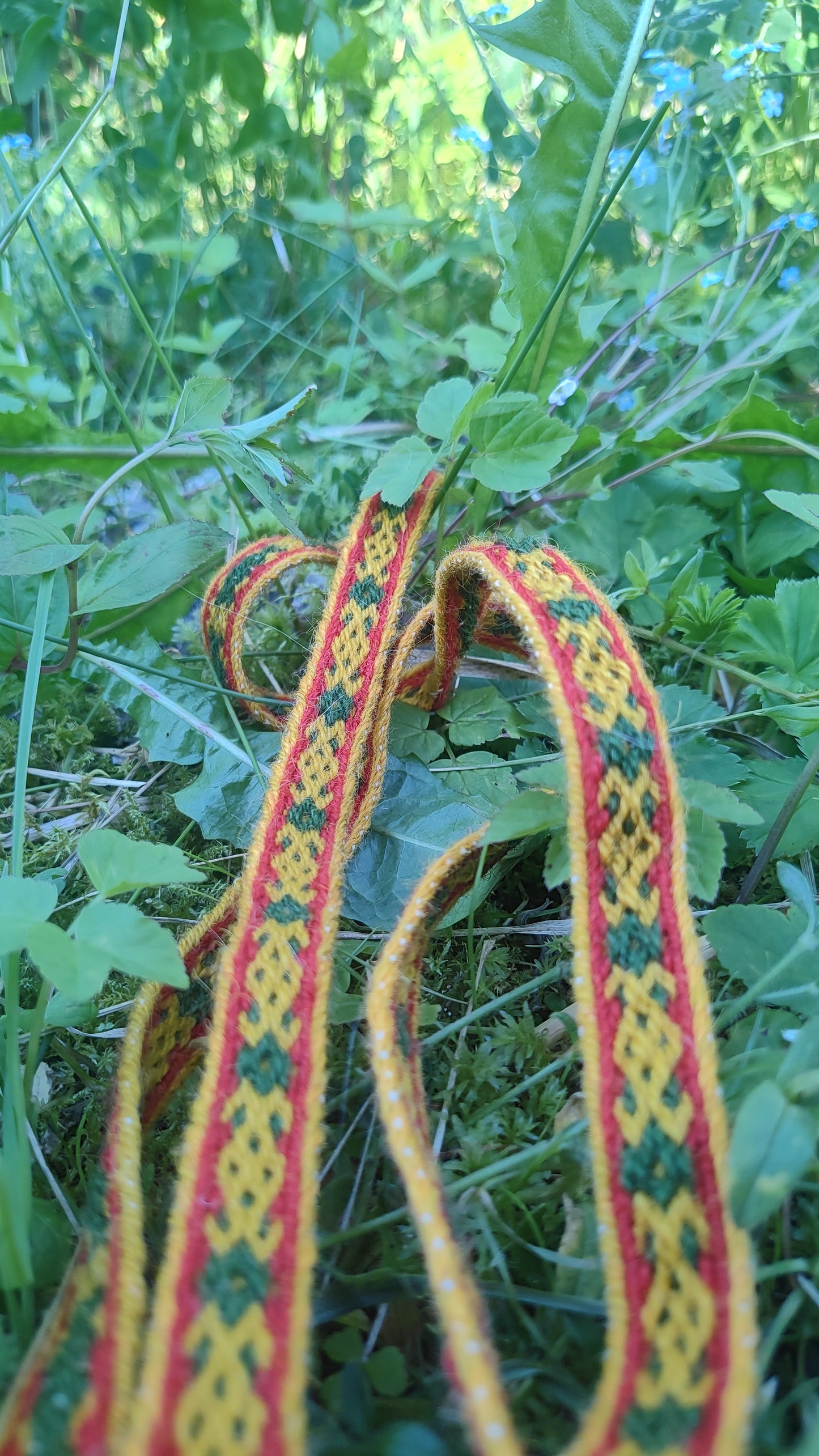Tablet woven band based on medieval band from Zasinas, Lithuania