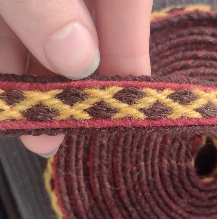 Tablet woven trim based on 13th century Latvian band from Nēkene