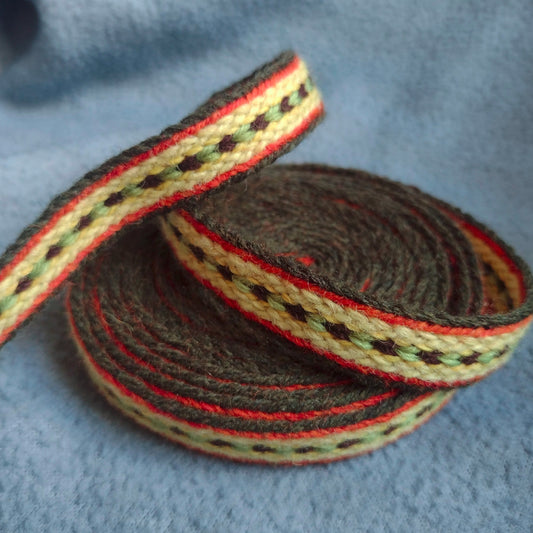 Narrow double sided trim (plant dyed yarns)