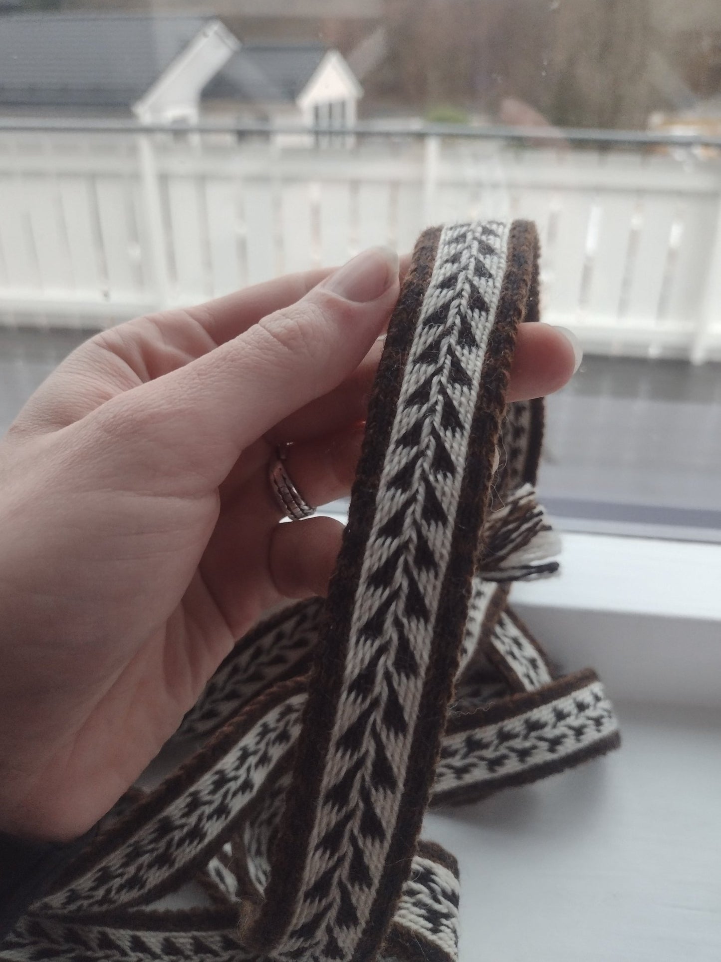 Made to order - Brown and white folk style belt